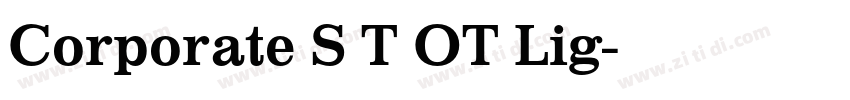 Corporate S T OT Lig字体转换
